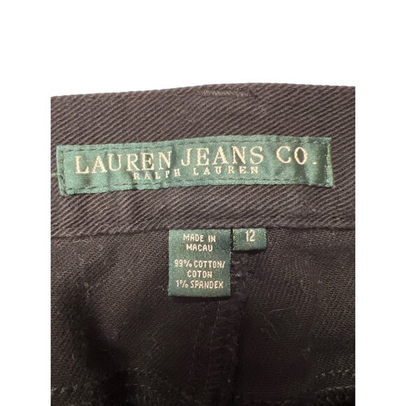 Lauren Ralph Lauren Black Denim Boot Cut Jeans Women's Size 12 - Picture 6 of 7